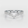 0.57 CT Half Eternity Round Cut Lab Diamond Ring