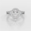 2.65 CT Lab Diamond Pear Cut Halo Ring
