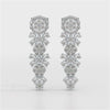 1.34 CT Lab Diamond Flower Drop Earring