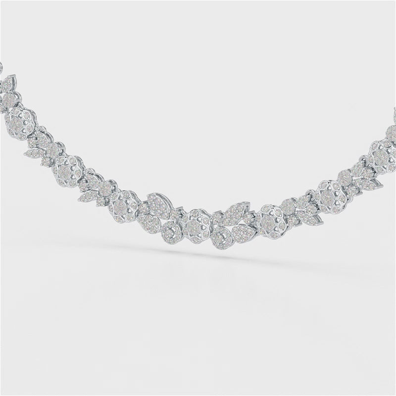 4.1 Carat Lab Diamond Petal Necklace