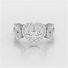 2.41 CT Lab Diamond Heart Cut Halo Ring