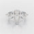 6.82 CT Lab Diamond Pear Cut Three Stone Ring