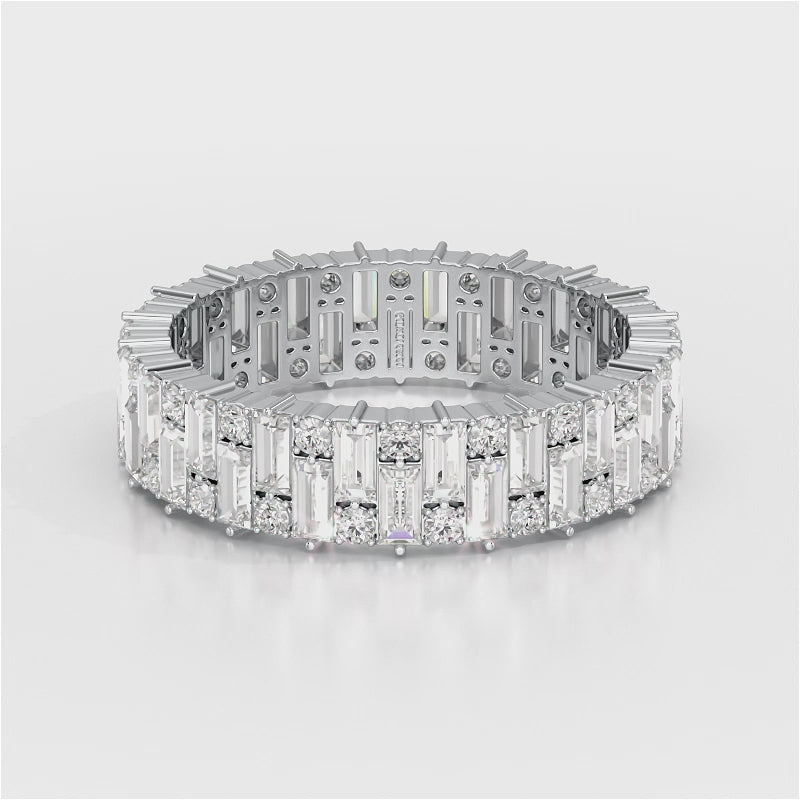 2.31 CT Baguette Cut Classic Lab Diamond Ring