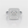 1.63 CT Lab Diamond Round Cut Halo Ring