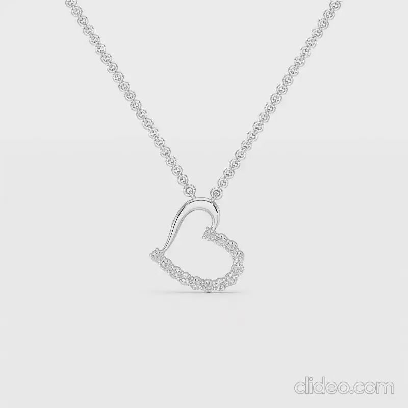 0.46 CT Round Cut Lab Diamond Chain Pendant