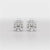 4.09 CT Lab Diamond White Gold Stud Earrings