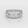 2.54 CT Princess Cut Lab Diamond Ring