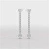 0.89 CT Lab Diamond Dangle Drop Wedding Earrings - Jama Jewels 
