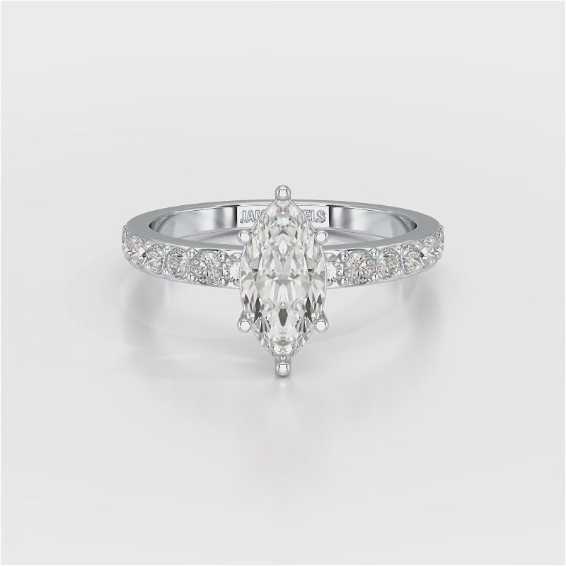 1.48 CT Marquise Shape Lab Diamond Ring