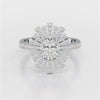 1.93 CT Oval Cut Halo Lab Diamond Ring