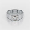 3 CT Asscher Cut Lab Diamond Men's Ring