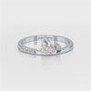 0.55 CT Stacked Heart & Round Cut Lab Diamonds Ring