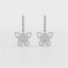 0.98 CT Lab Diamond Dangle Hoop Earrings