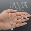 7.15 CT Multi Shape Halo Diamond Jewellery Set - Earring & Chain Pendant (Ready for Delivery)