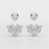 4.6 CT Lab Diamond Pear Cut Drop Earring