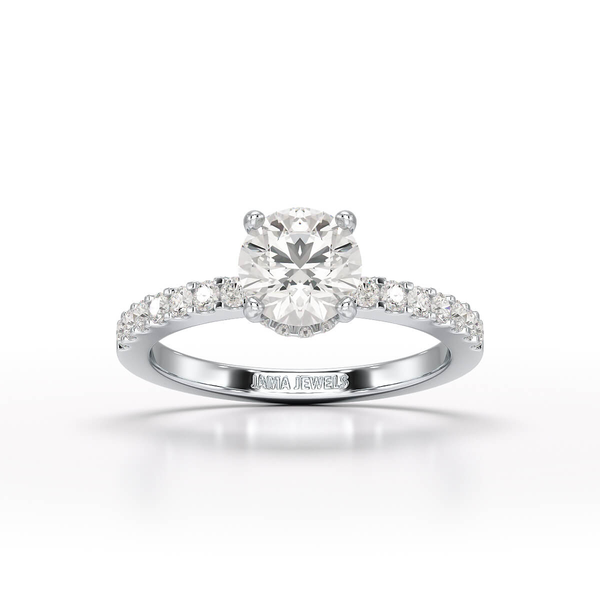 1.36 CT Round Cut Lab Grown Diamond Ring