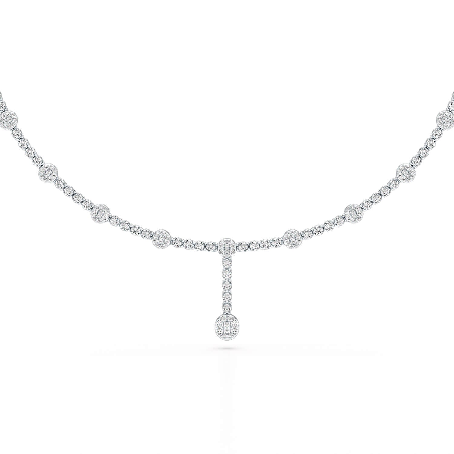 2.4 CT Lab Diamond Drop Necklace